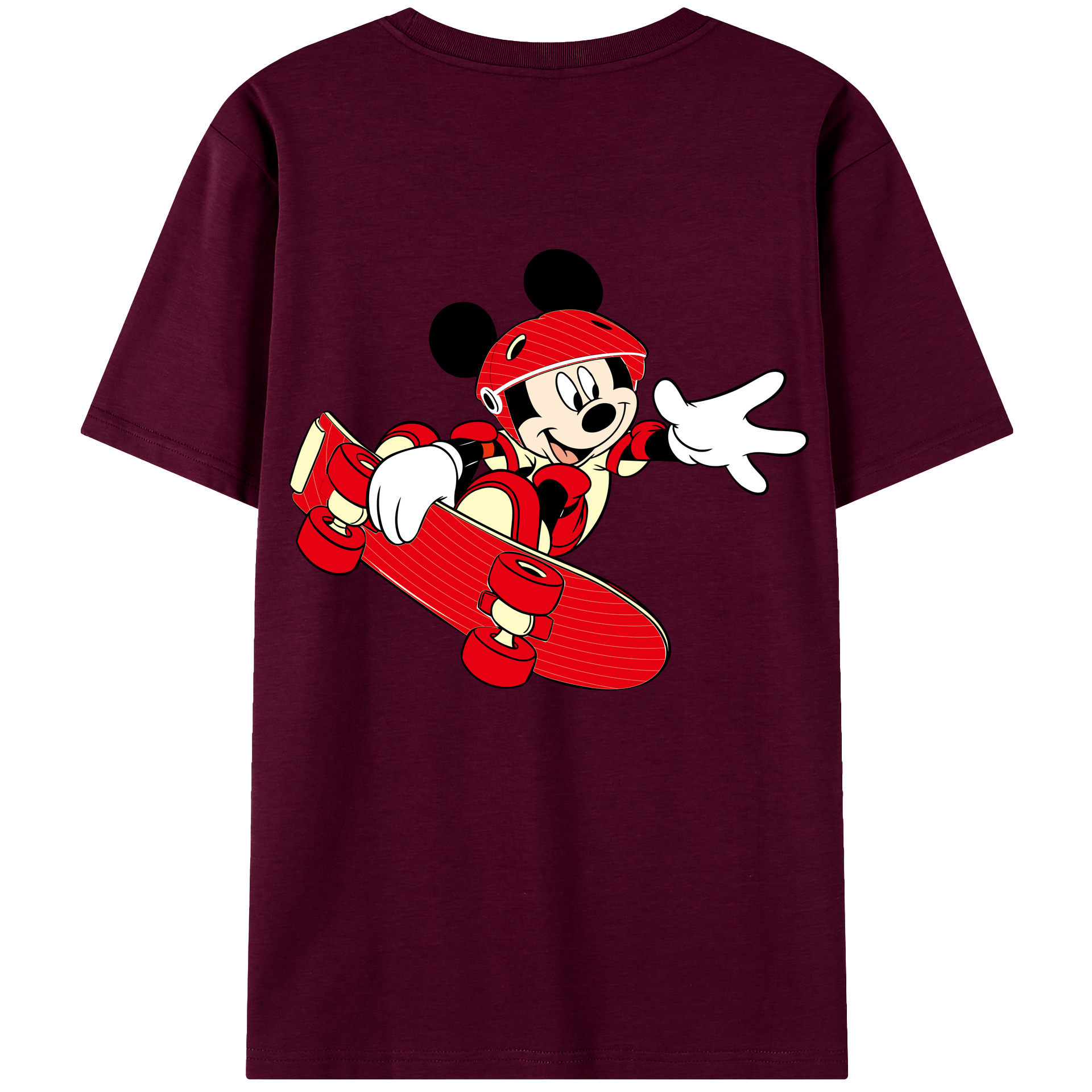 （画像用） ミッキーマウス Mickey Mouse レディース半袖Tシャツ(バックプリント)